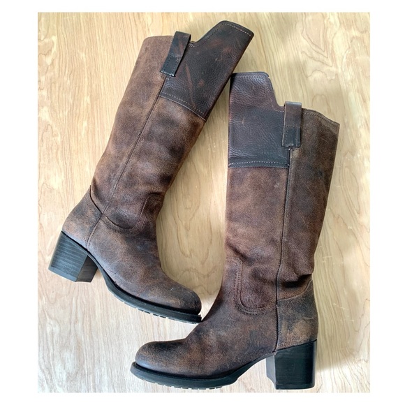 Frye Shoes - Frye Autumn Shield Tall Leather & Suede Boots